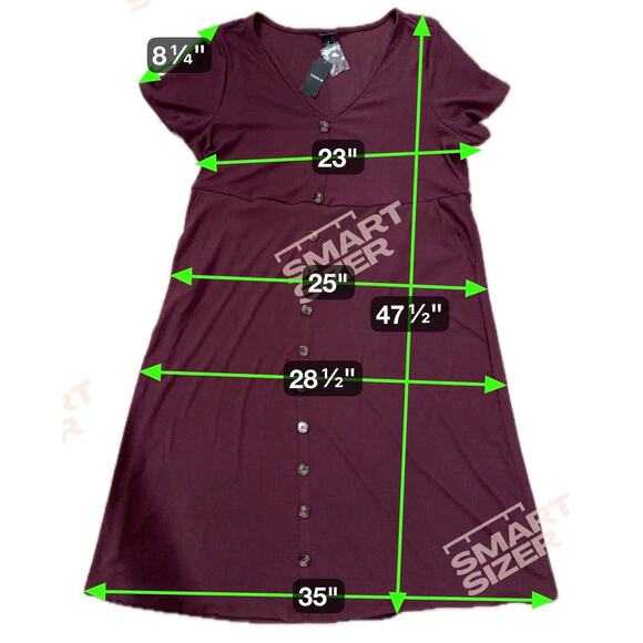 Torrid Ribbed Knit Button Front Detail Midi Dress Sz 3X Burgundy Pockets Stretch - Picture 13 of 13
